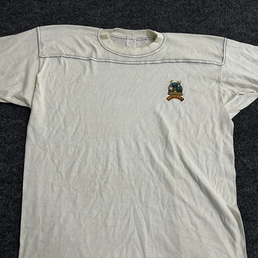 Sport-T T-Shirt Mens Size XL White Happiness Is Big Bucks Graphic Vintage